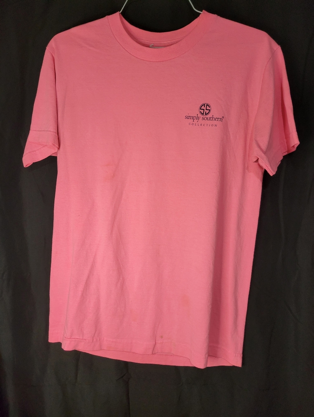 Simply Southern Pink Tee with Teal & Navy Graphic - Picture 2 of 2